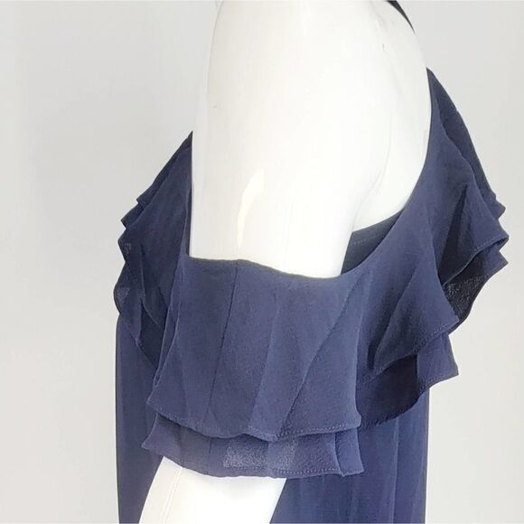 Very Demure Navy Cold Shoulder A-Line Dress plus size NWT - Picture 5 of 8